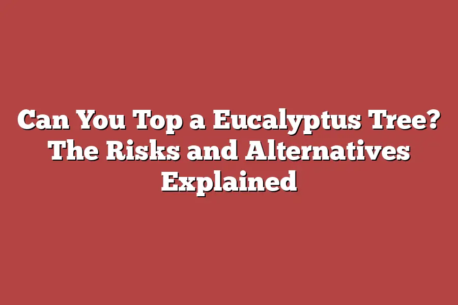 Can You Top a Eucalyptus Tree? The Risks and Alternatives Explained