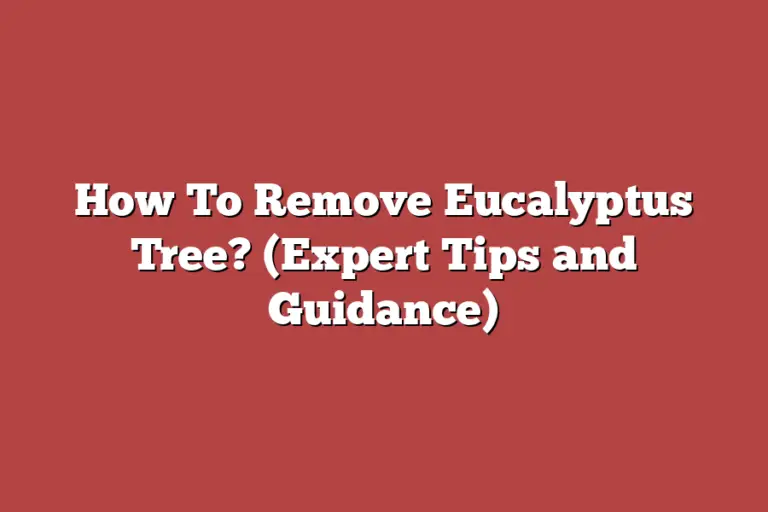 How To Remove Eucalyptus Tree Expert Tips And Guidance Tree Pursuits