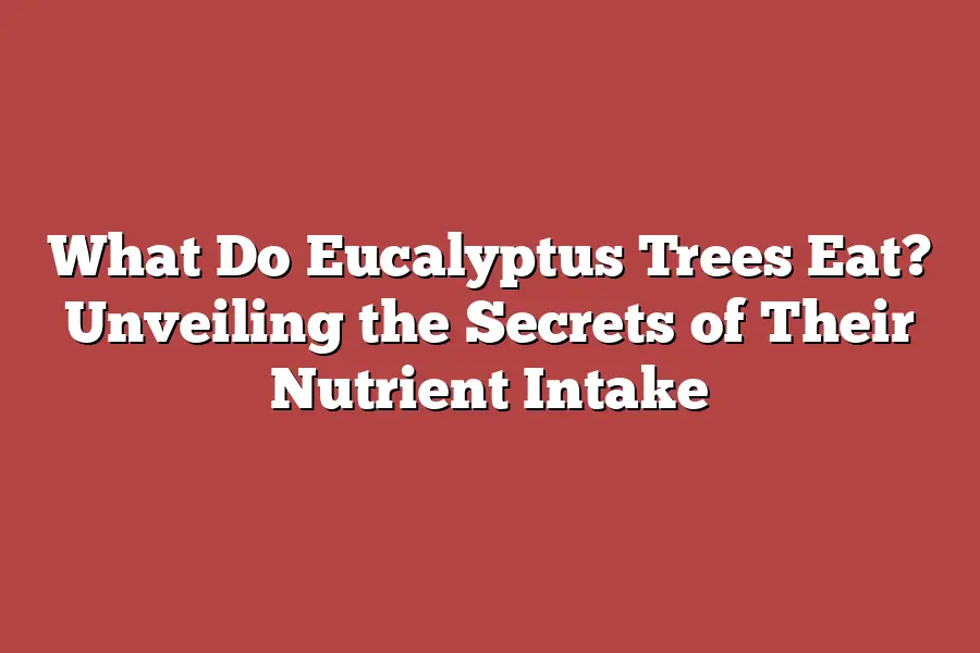 What Do Eucalyptus Trees Eat? Unveiling the Secrets of Their Nutrient Intake