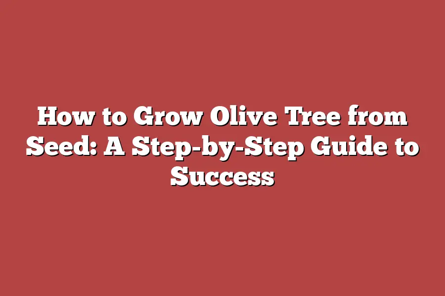 How to Grow Olive Tree from Seed: A Step-by-Step Guide to Success