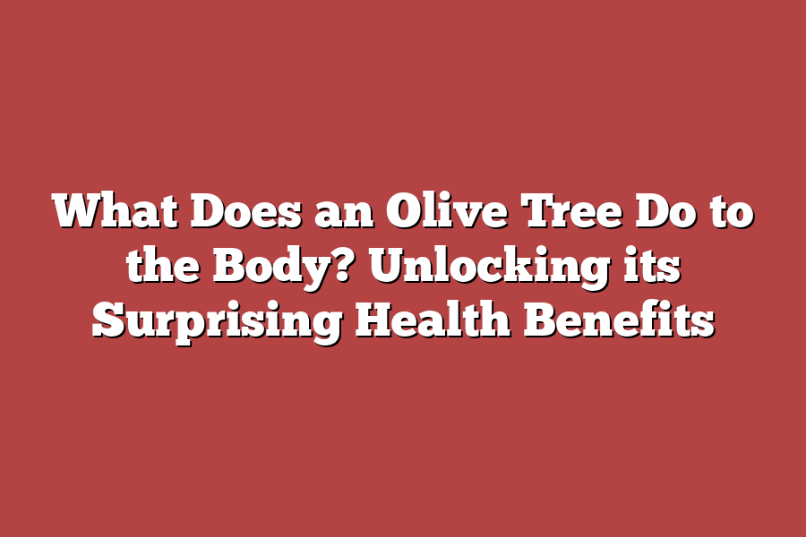 What Does an Olive Tree Do to the Body? Unlocking its Surprising Health Benefits