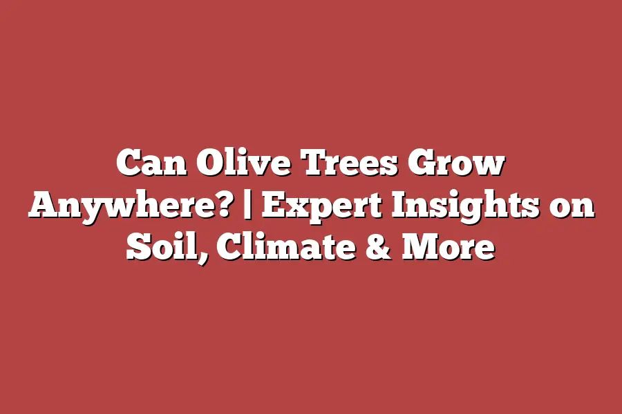 Can Olive Trees Grow Anywhere? | Expert Insights on Soil, Climate & More
