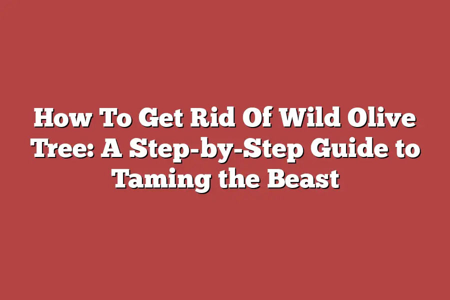 How To Get Rid Of Wild Olive Tree: A Step-by-Step Guide to Taming the ...