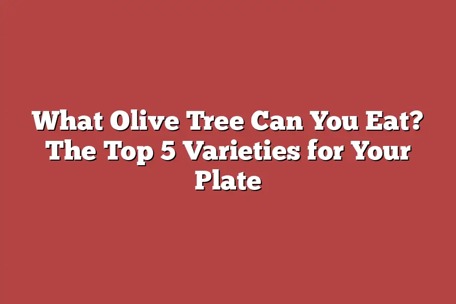 What Olive Tree Can You Eat? The Top 5 Varieties for Your Plate