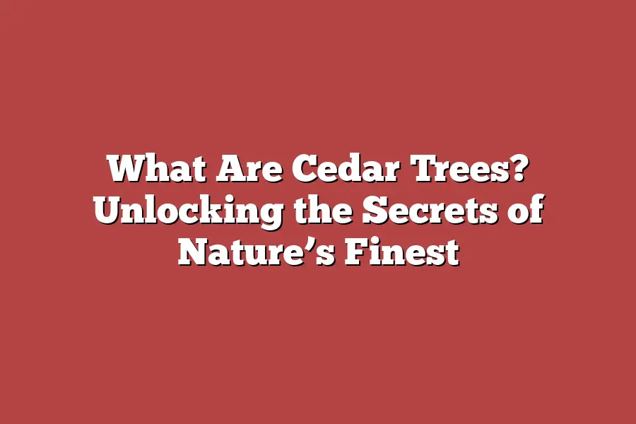 What Are Cedar Trees? Unlocking the Secrets of Nature’s Finest