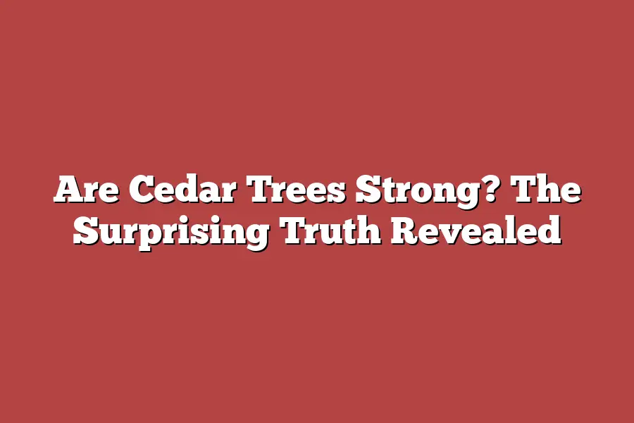 Are Cedar Trees Strong? The Surprising Truth Revealed