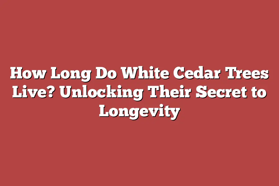 How Long Do White Cedar Trees Live? Unlocking Their Secret to Longevity