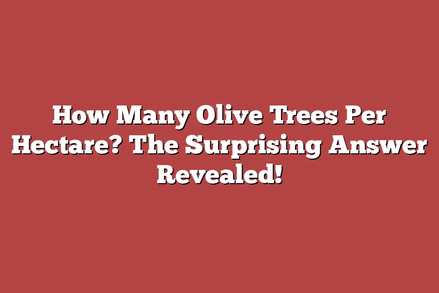 How Many Olive Trees Per Hectare? The Surprising Answer Revealed!