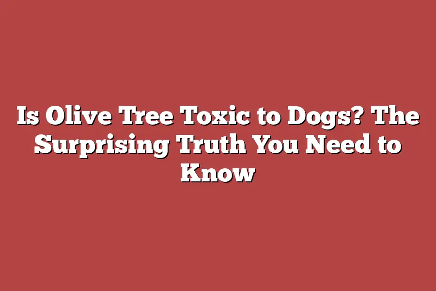 Is Olive Tree Toxic to Dogs? The Surprising Truth You Need to Know