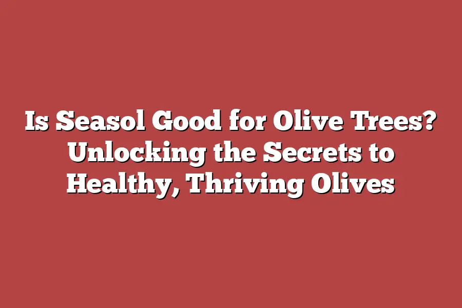 Is Seasol Good for Olive Trees? Unlocking the Secrets to Healthy, Thriving Olives