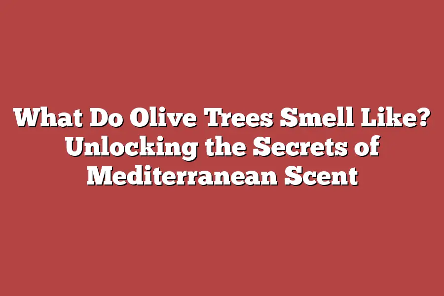 What Do Olive Trees Smell Like? Unlocking the Secrets of Mediterranean Scent